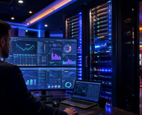 Unbranded online casino technology business analytics scene