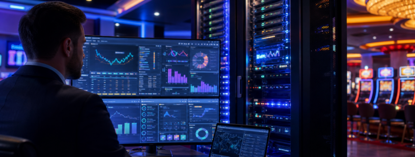 Unbranded online casino technology business analytics scene