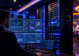 Unbranded online casino technology business analytics scene