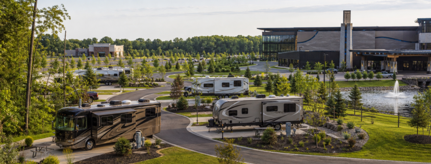 Michigan casino RV park editorial illustration