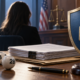 Editorial illustration of a lottery jackpot, court documents, and a privacy dispute