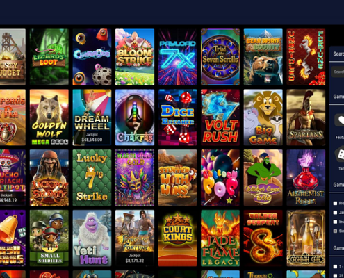 Casino Grand Bay’s desktop game lobby, pictured in Chipy’s review gallery.