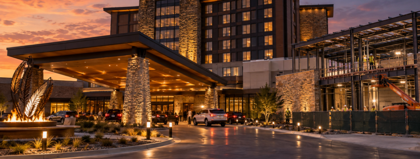 Editorial illustration of an Oklahoma tribal casino hotel amenity