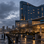 Editorial illustration for Encore Boston Harbor Revenue Falls to a Post-Pandemic Low