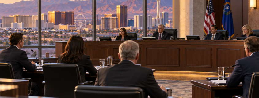 Editorial illustration for Las Vegas Casino Leadership: Two Familiar Names Win Nevada Approvals