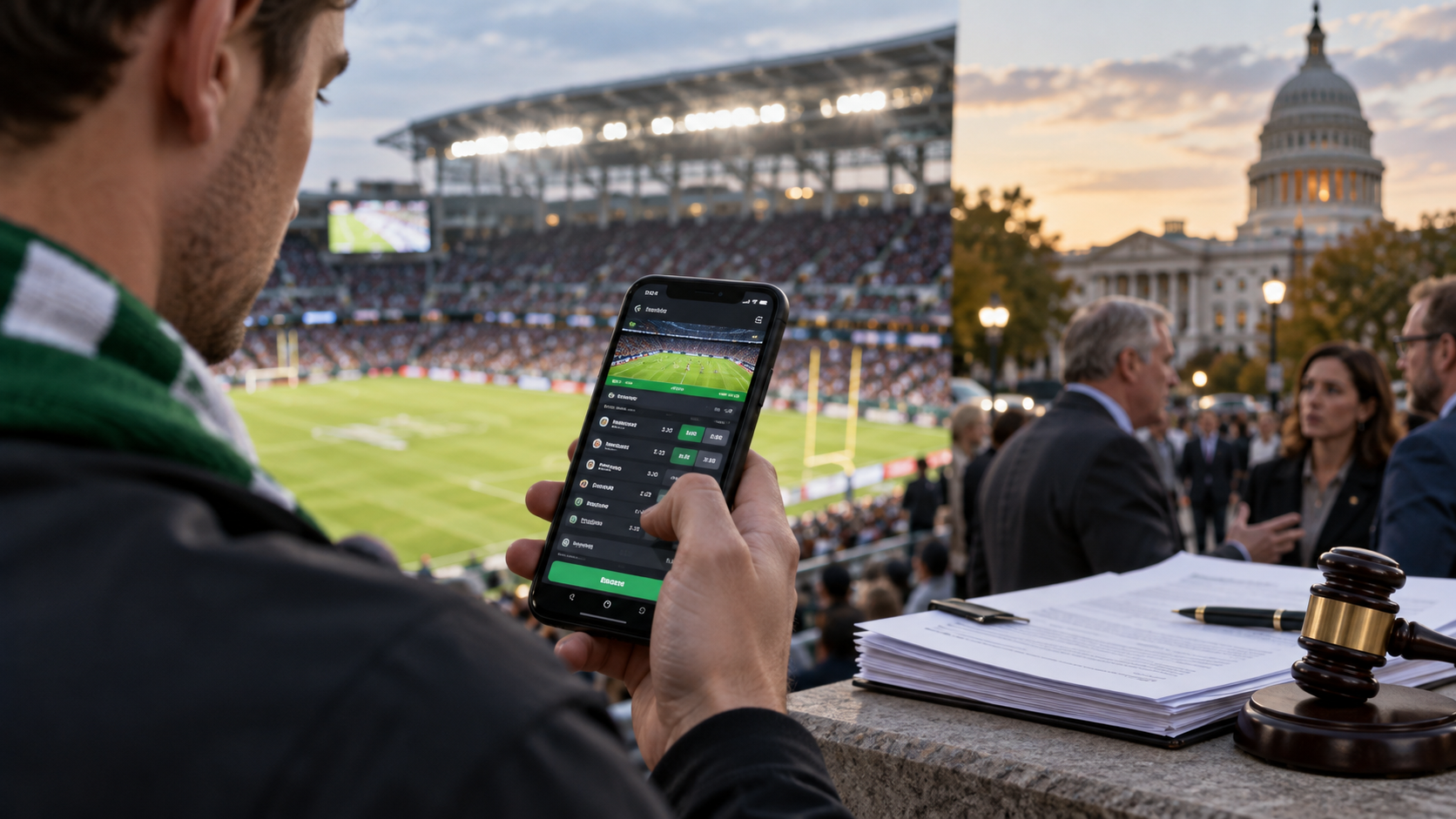 Editorial illustration for Mobile Sports Betting: Church Leader’s Criticism Adds to the Policy Debate