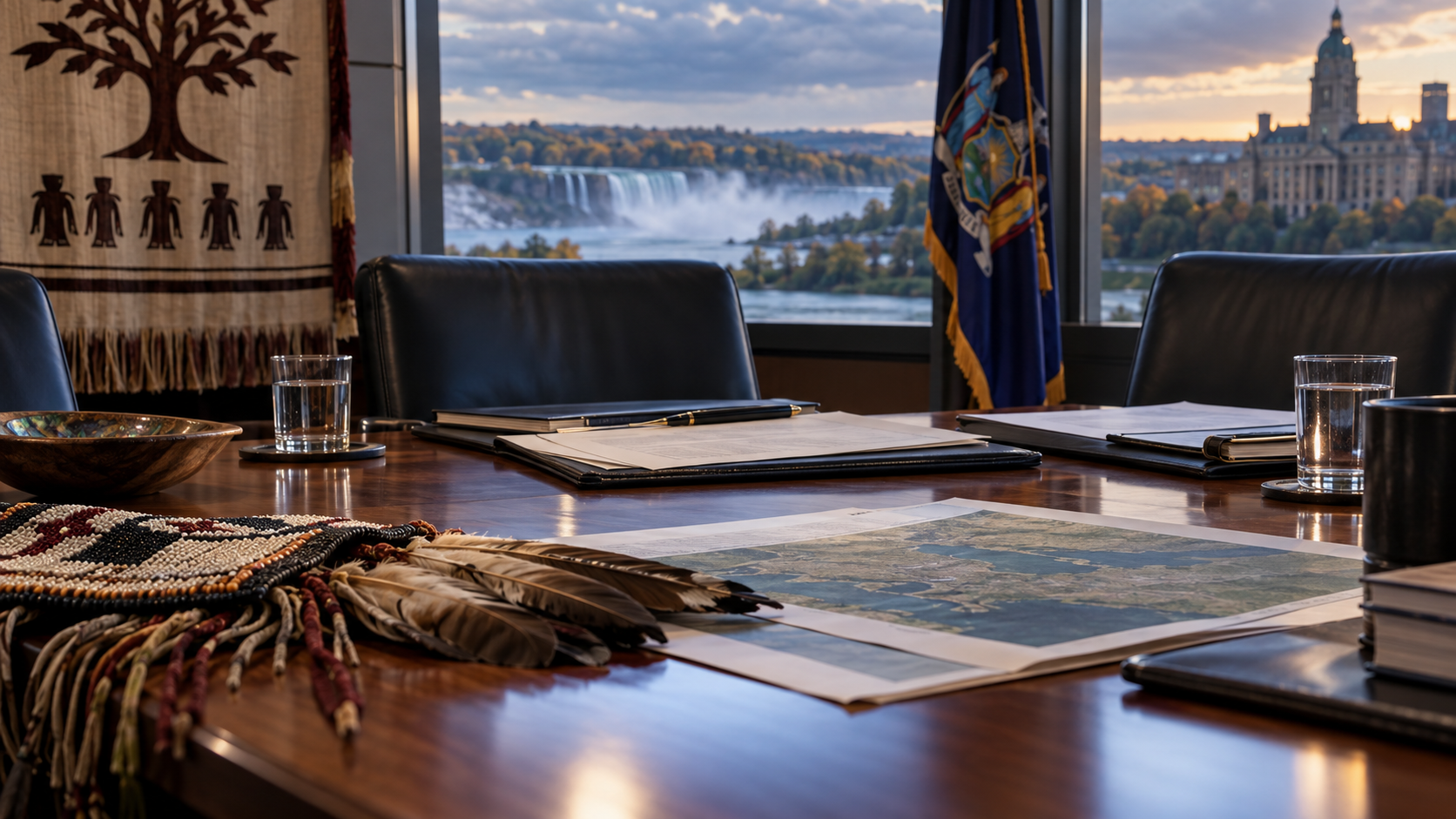 Editorial illustration for Seneca Nation Gaming Compact: Negotiation Claims Raise New Questions