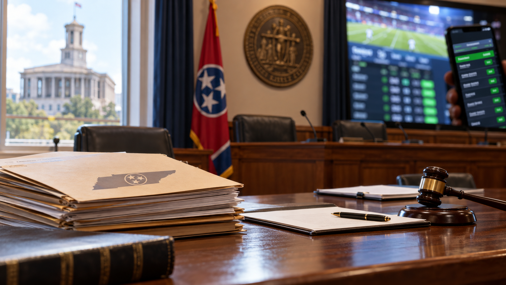 Editorial illustration for Tennessee Gaming Regulations: Underdog Lawsuit Tests State Enforcement