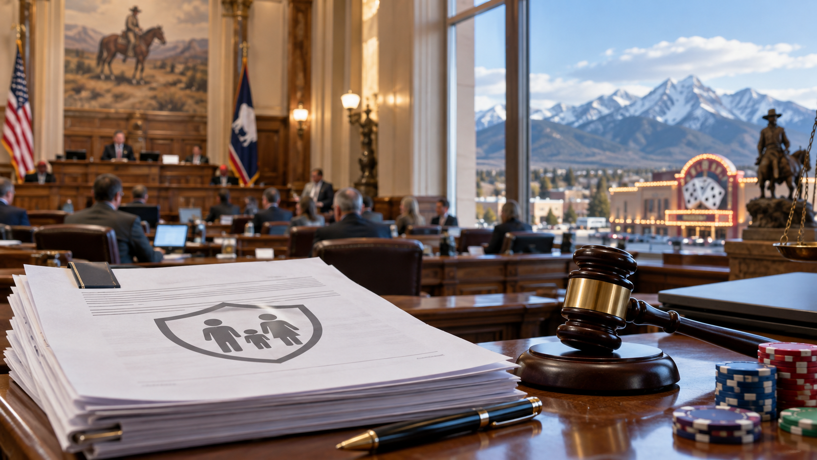 Editorial illustration for Wyoming Sweepstakes Casino Ban: Proposal Brings Consumer Rules Into Focus